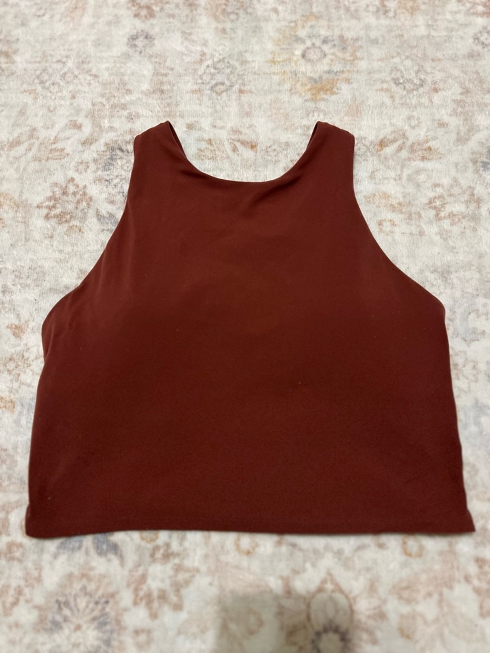 Women's Athleta Mauve High-Neck Cropped Tank Bra